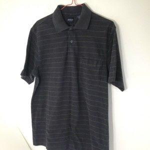 Vintage Arrow Knit Men's Pocket Polo Shirt Stripe Design 60/40 Size Small/Med